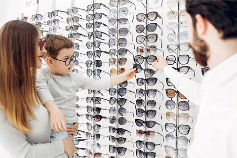 Galerie Présentpir de lunettes enfants Phil Optique Marseille